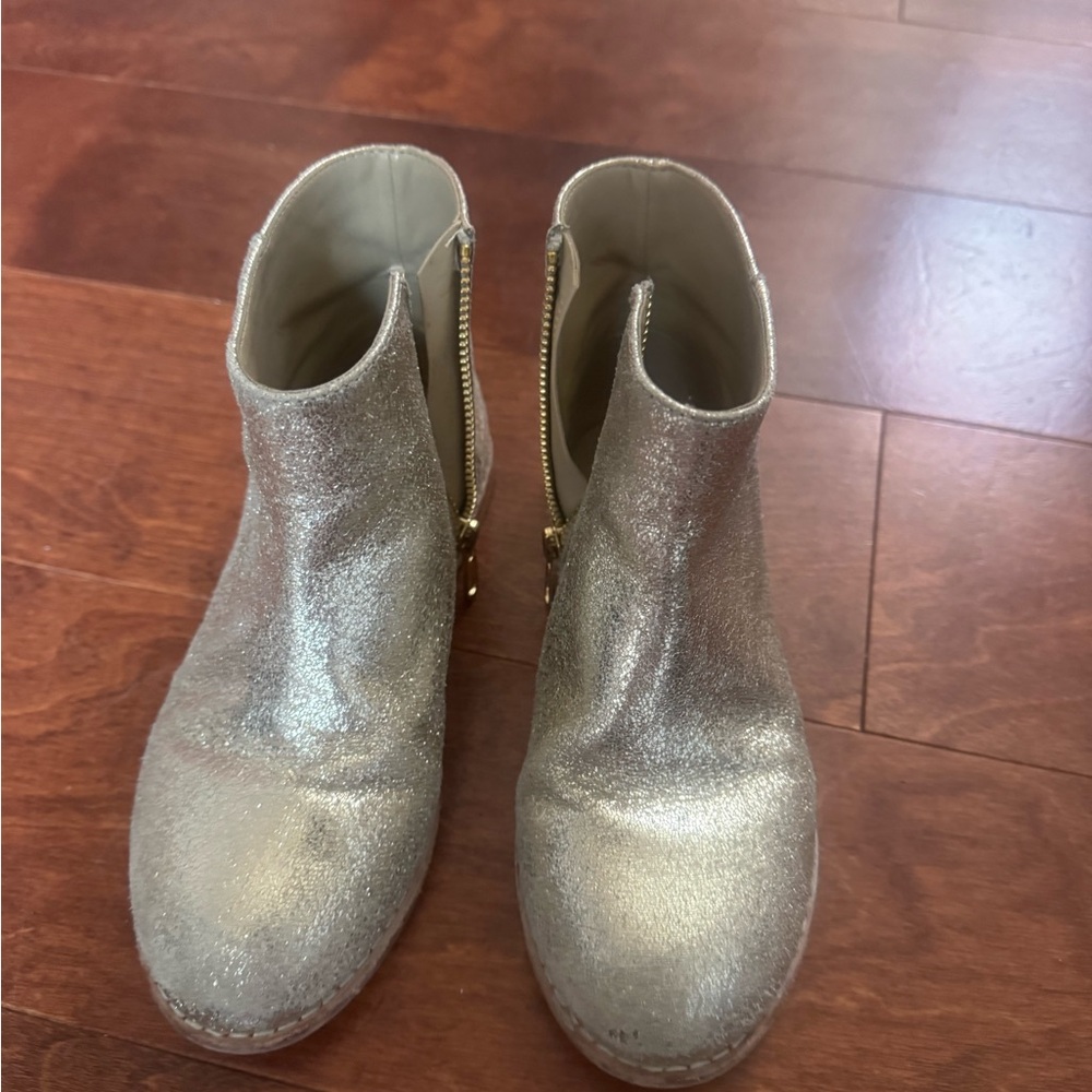 Janie and Jack Shimmering Silver Kids Boots
